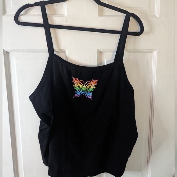 dELiA*s Tops - dELIA*s 3X HER TROUBLED PARADISE BUTTERFLY GRAPHIC TANK